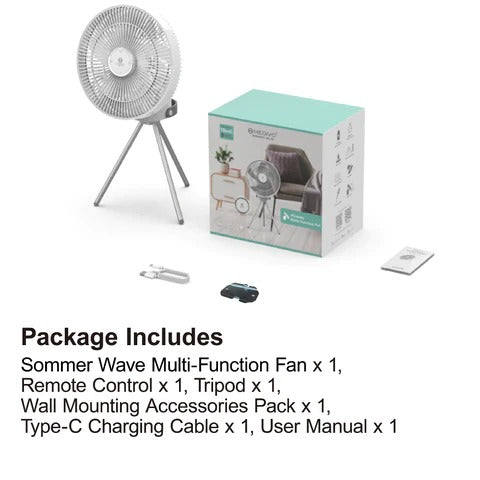 隨意調校高度 多功能無線電風扇 MEGIVO Sommer Wave