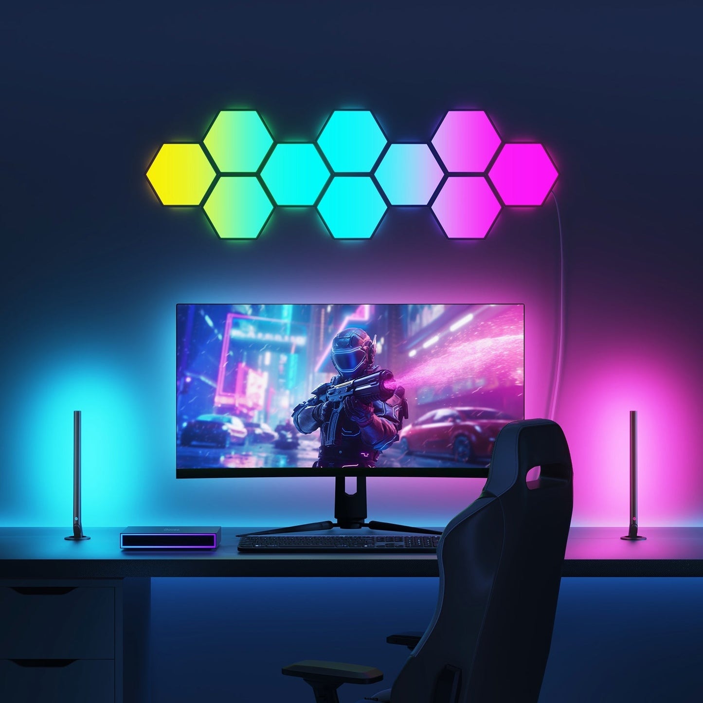 Govee AI Gaming Sync Box Kit 智能遊戲燈光同步套裝(HDMI2.0 4K遊戲盒+ RGBIC LED燈條)