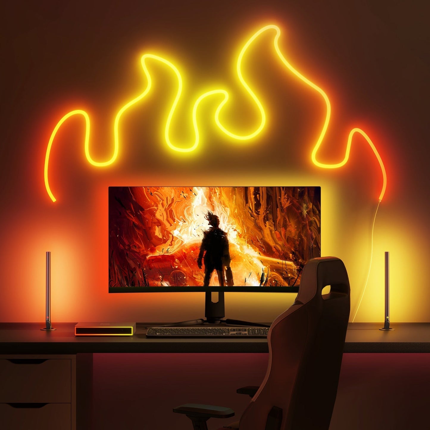 Govee AI Gaming Sync Box Kit 智能遊戲燈光同步套裝(HDMI2.0 4K遊戲盒+ RGBIC LED燈條)