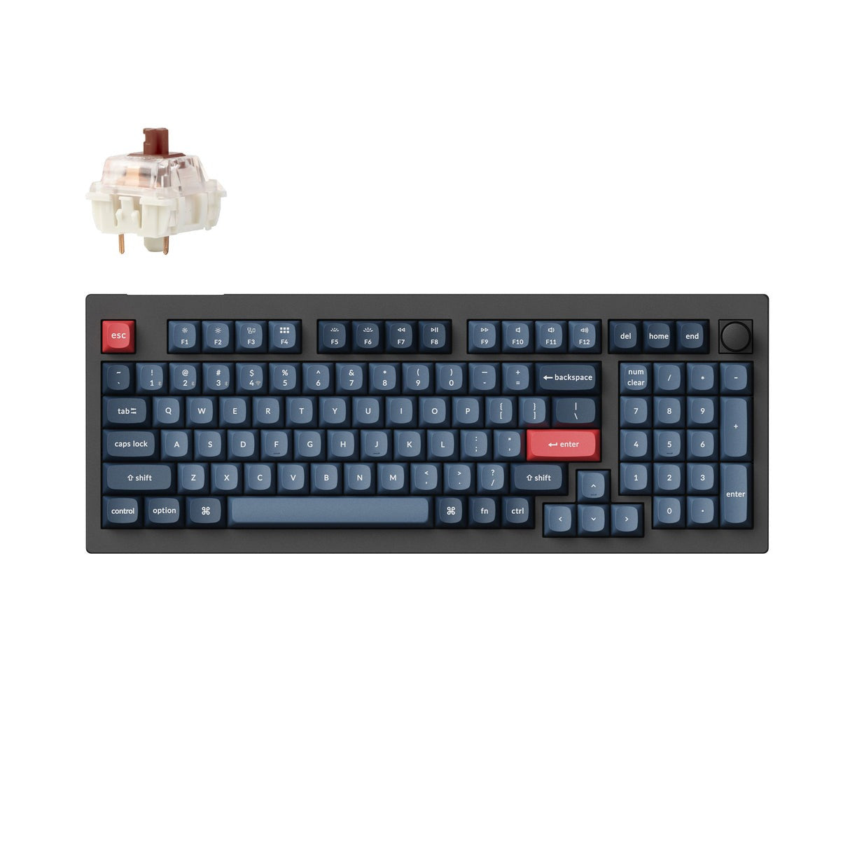 Keychron V5 Max QMK/VIA 無線機械式鍵盤 (96%|2.4 GHz、藍牙和有線連接)