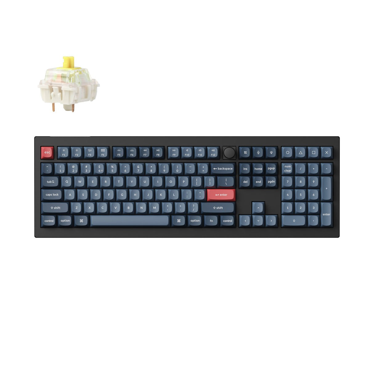 Keychron V6 Max QMK/VIA 無線機械式鍵盤 (100%|2.4 GHz、藍牙和有線連接)