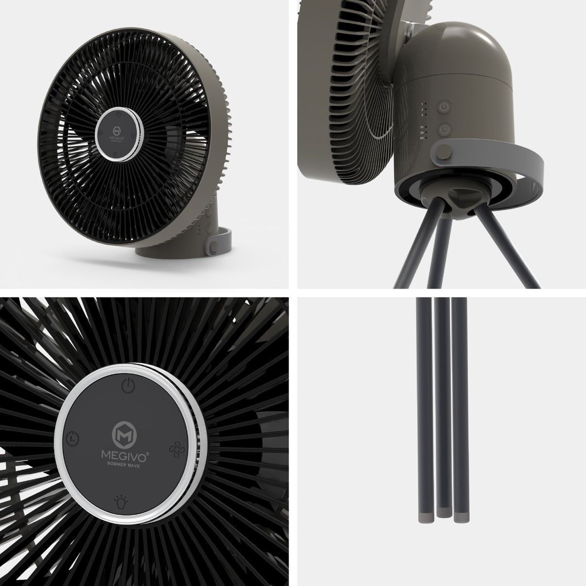 隨意調校高度 多功能無線電風扇 MEGIVO Sommer Wave