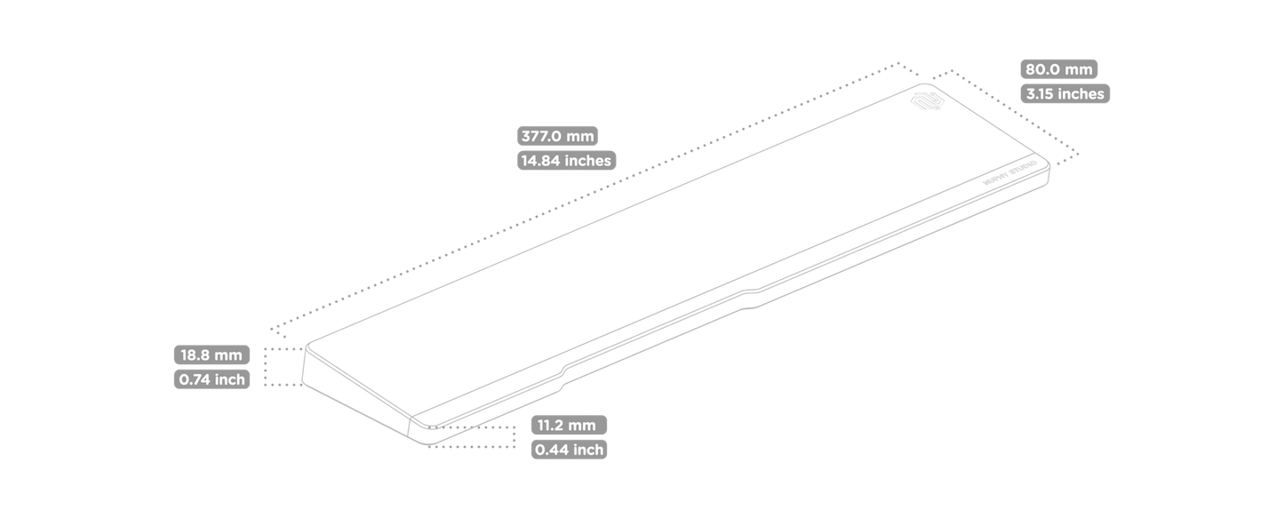 Nuphy Twotone Wrist Rest 鍵盤手托