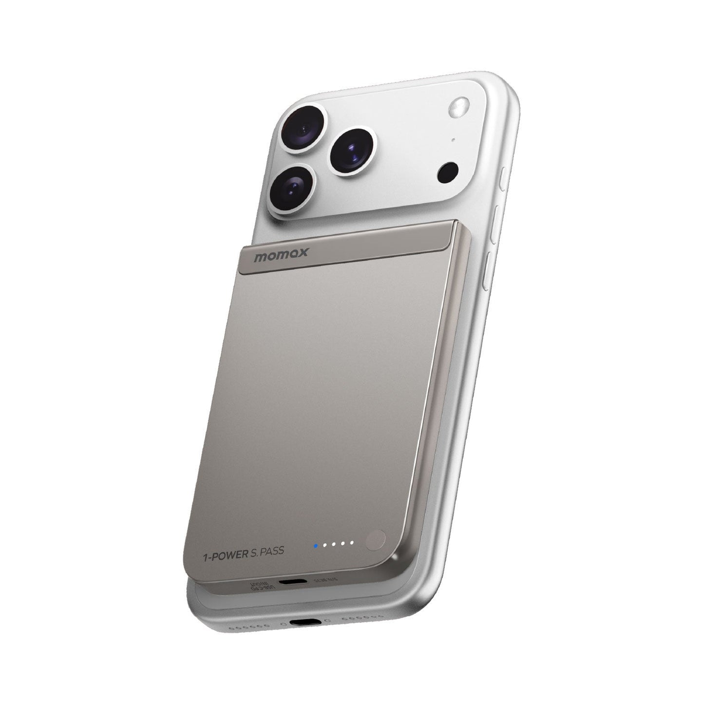 Momax 1-Power S.Pass 5000mAh Qi2 磁吸流動電源 (IP161Q2)